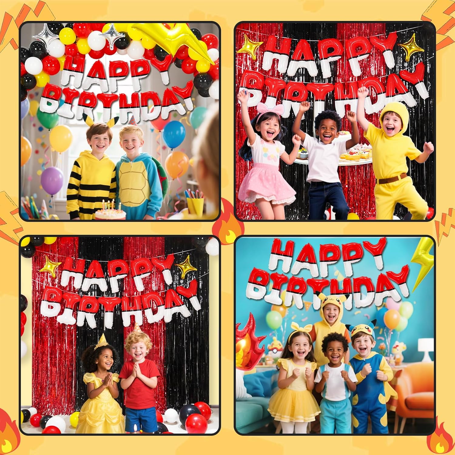 YIIHMEI Happy Birthday Balloons with Anime Letters