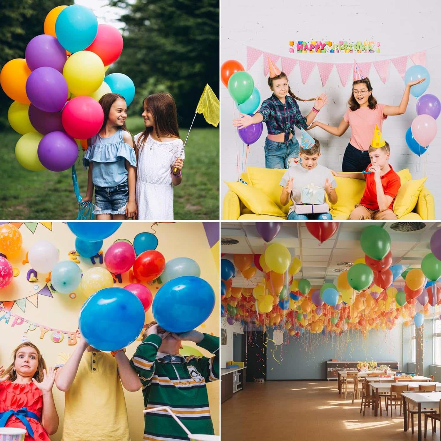 110PCS Rainbow Balloons 12 Inch Party Decorations