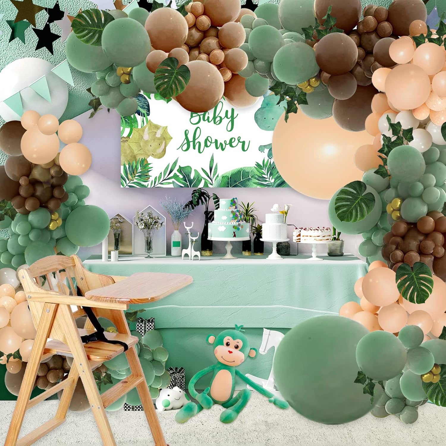 PERPAOL 148PCS Safari Balloon Garland Kit