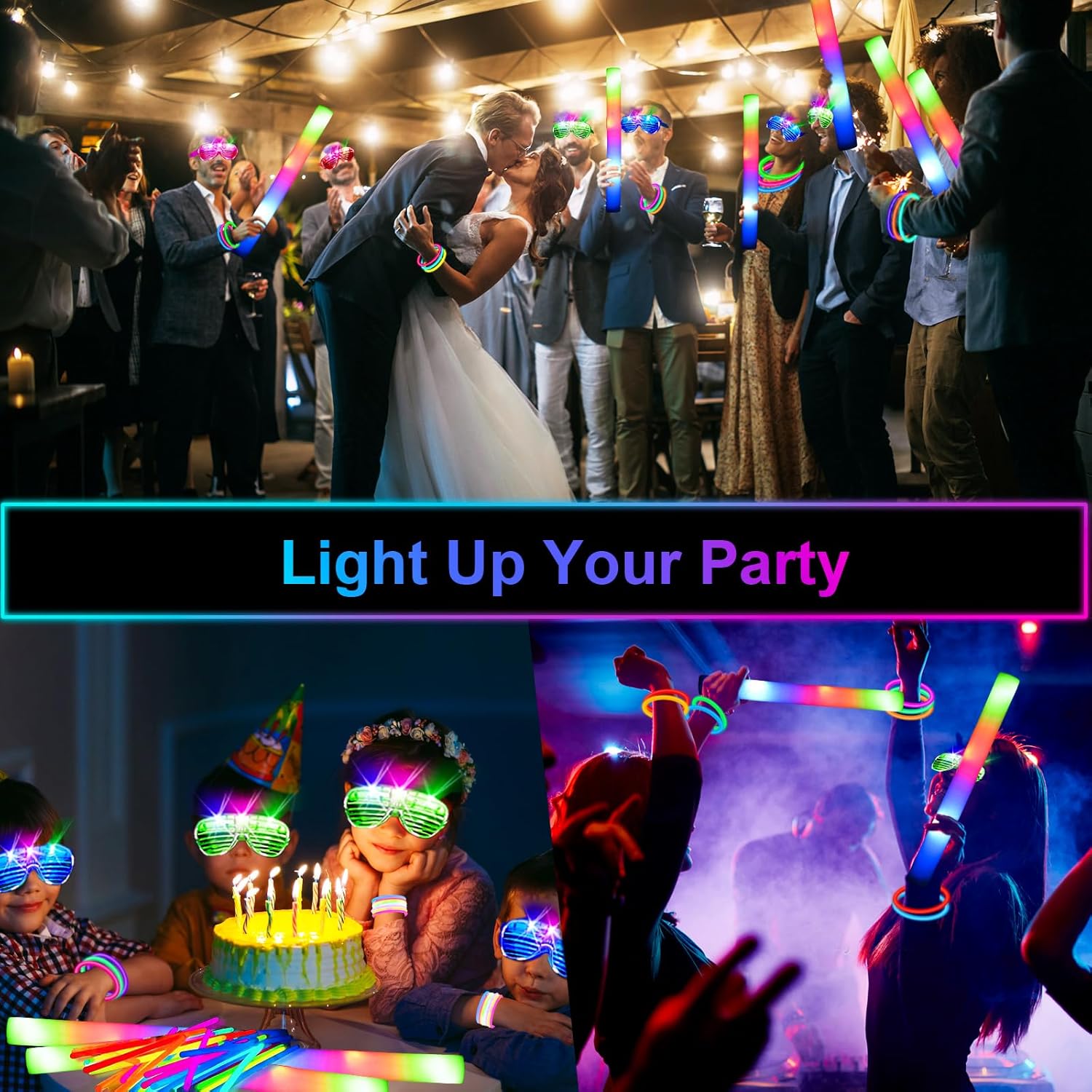 248PCS Glow Party Supplies Neon Light Kits