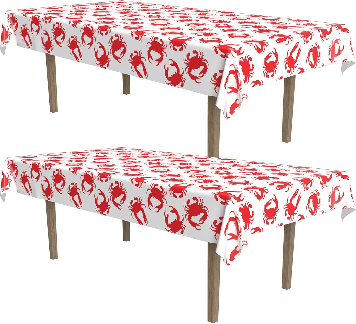 Beistle 2-Pack Plastic Crab Tablecovers 54x108