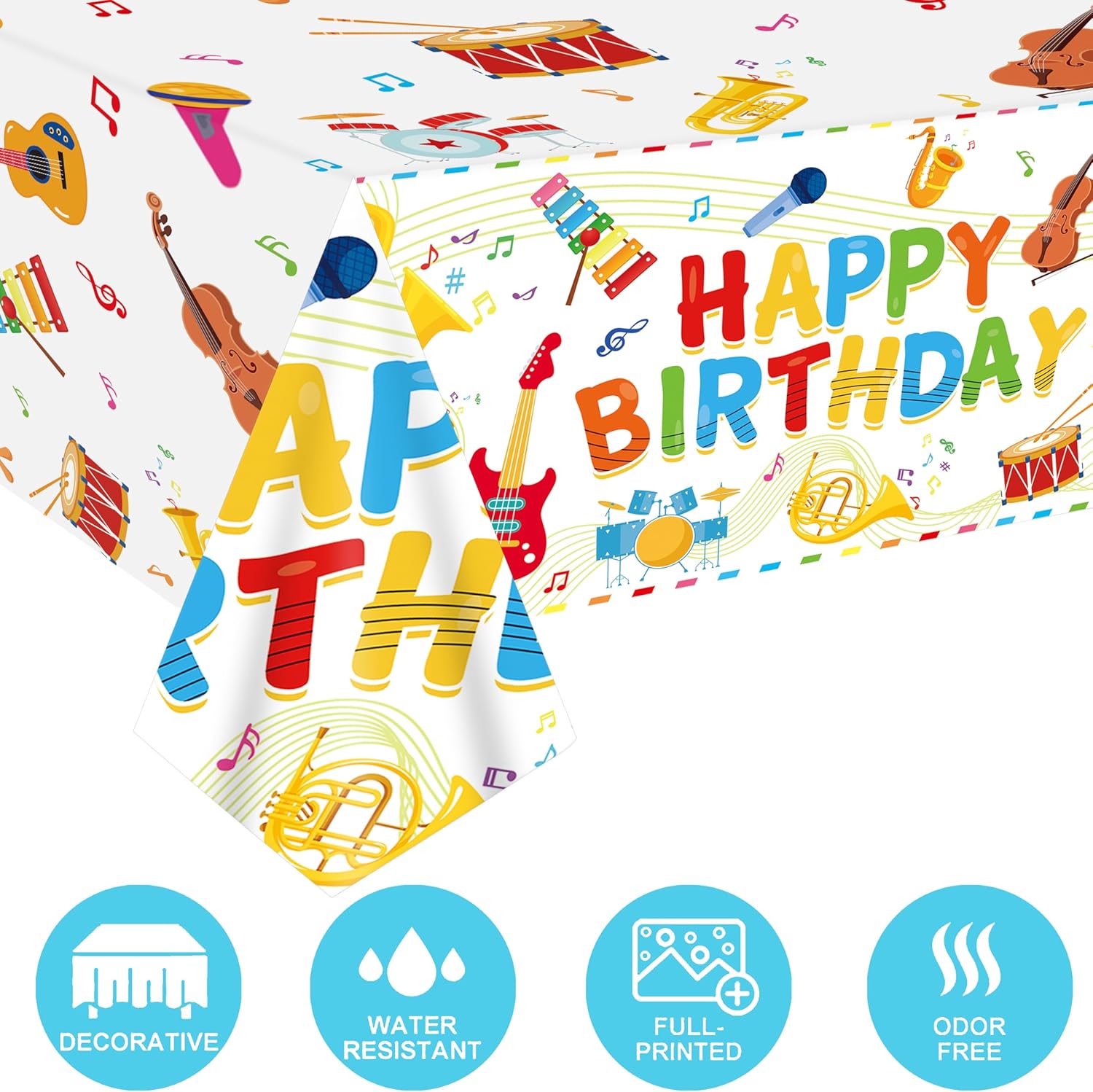 C L Cooper Life Music Instrument Tablecloths 2pcs