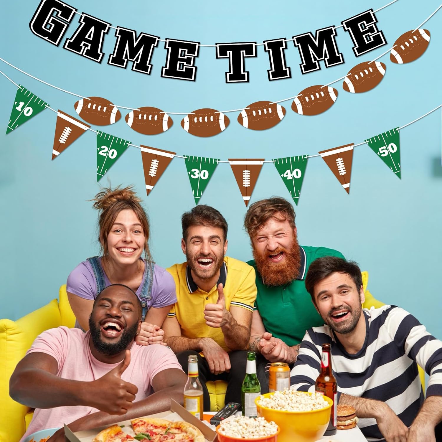 Adecortalk 3 Pcs Football Party Banner Set
