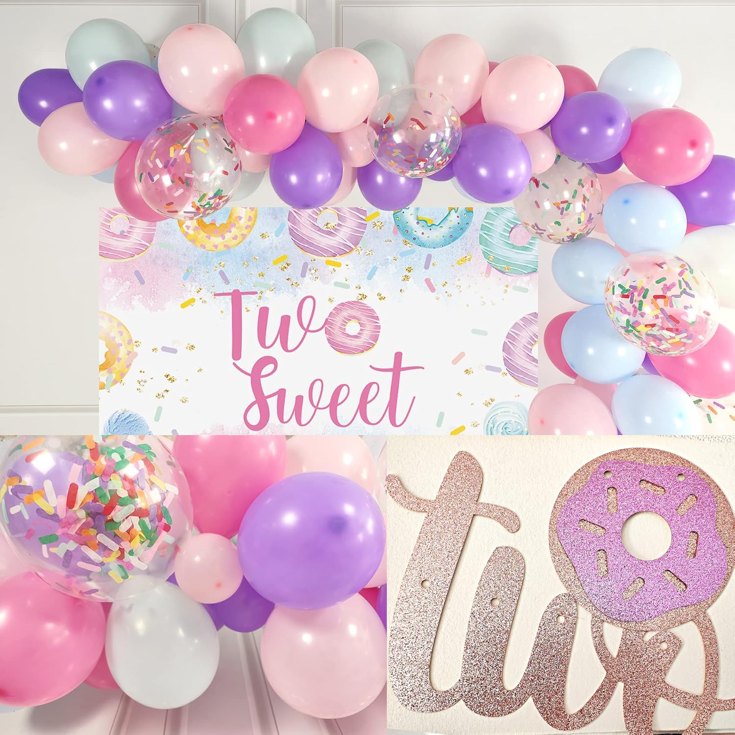 Two Sweet Donut Birthday Party Decorations Set