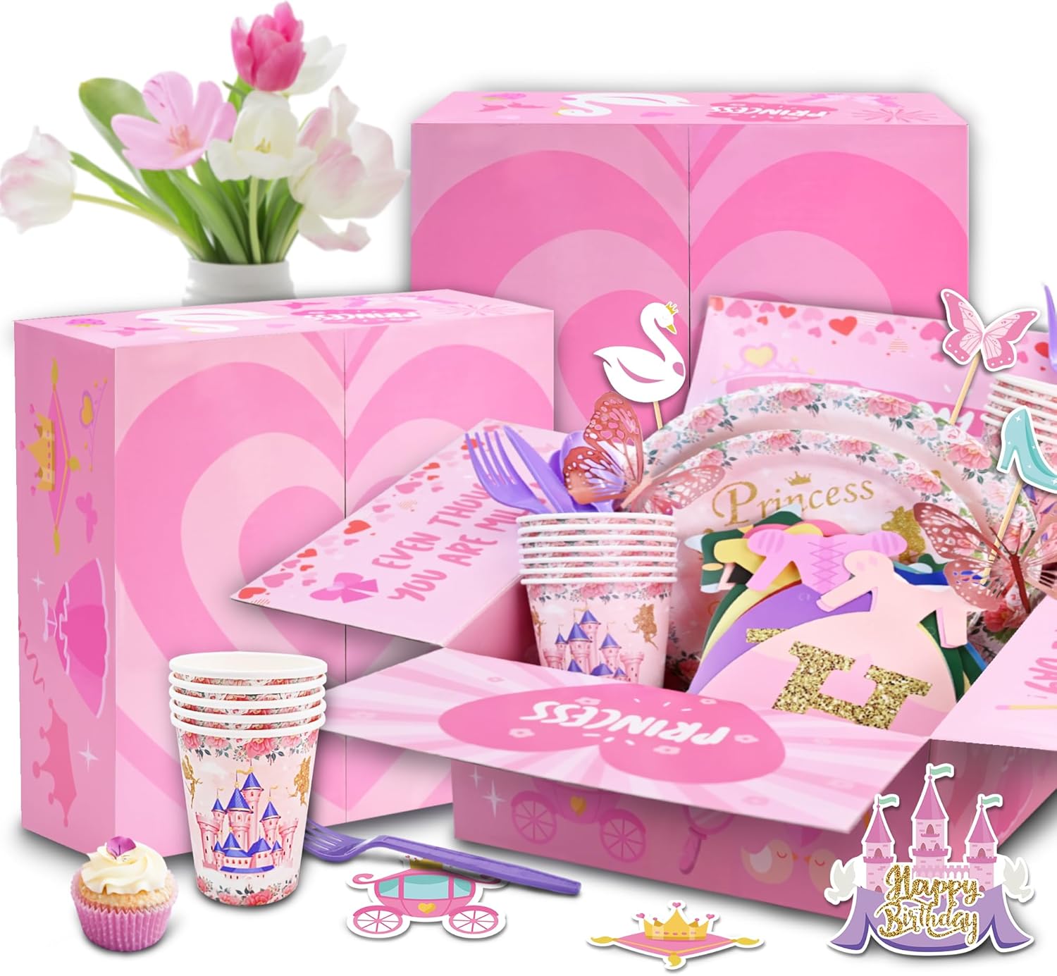 Party Spot 208 Pc Princess Birthday Party Decorations Kit