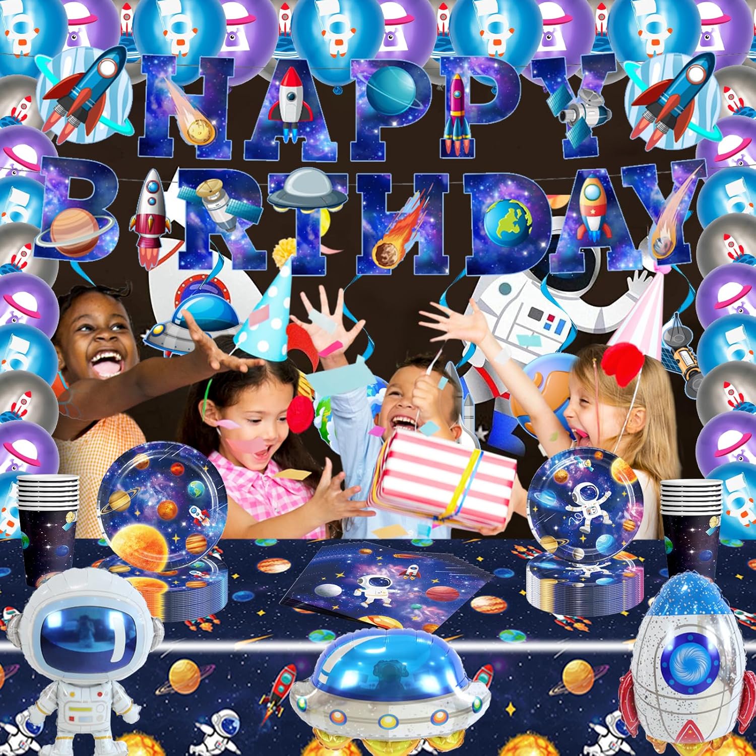 Outer Space Birthday Decor Set for Kids