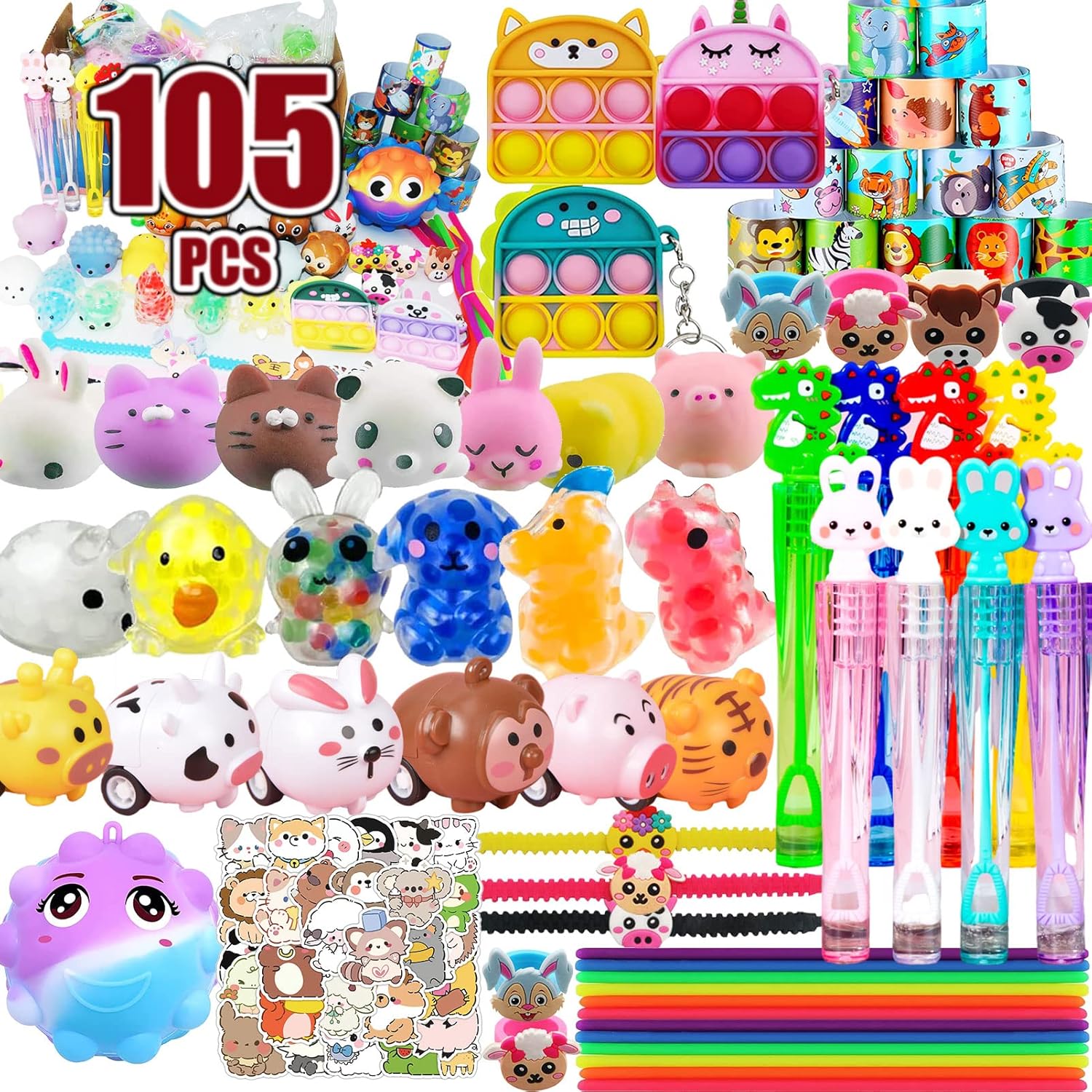 105 PCS Kids Party Favors Toy Assortment
