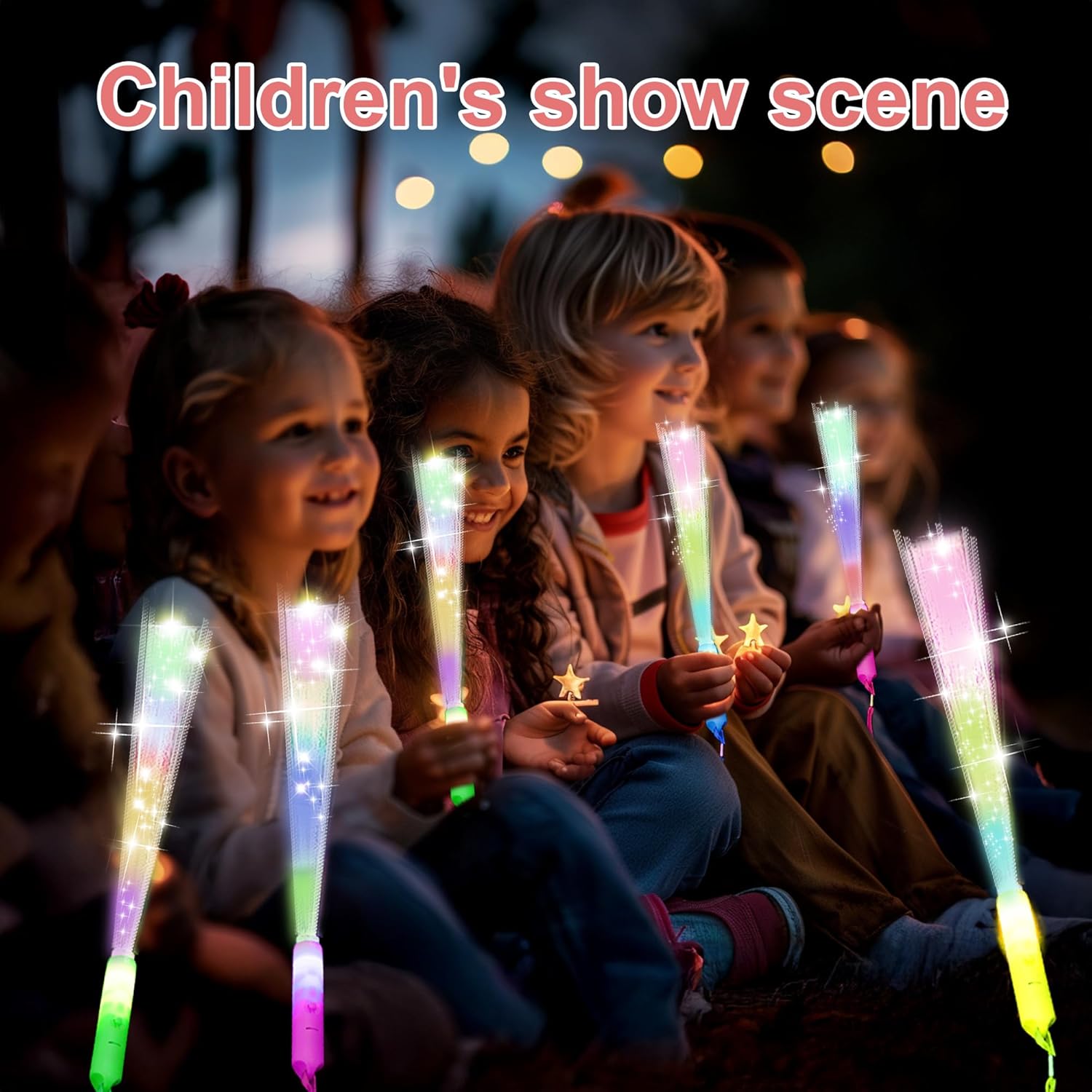12 Pcs LED Fiber Optic Wand Glow Wands for Parties
