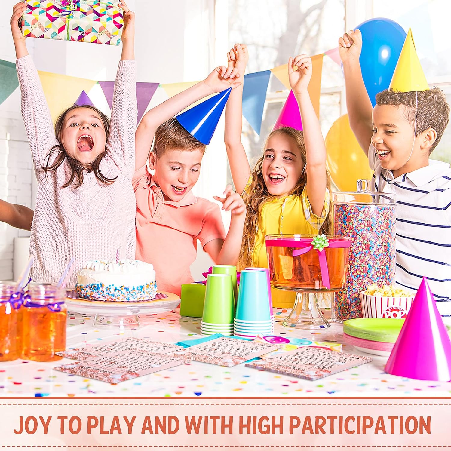 Leinuosen Birthday Girl Best Game Card 50Pcs with Pencils