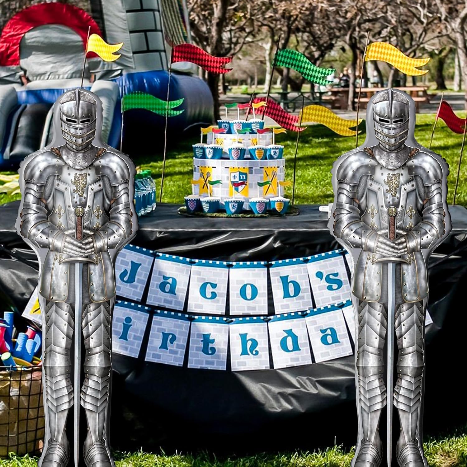Lidmada Knight Party Balloons Medieval Castle Decorations