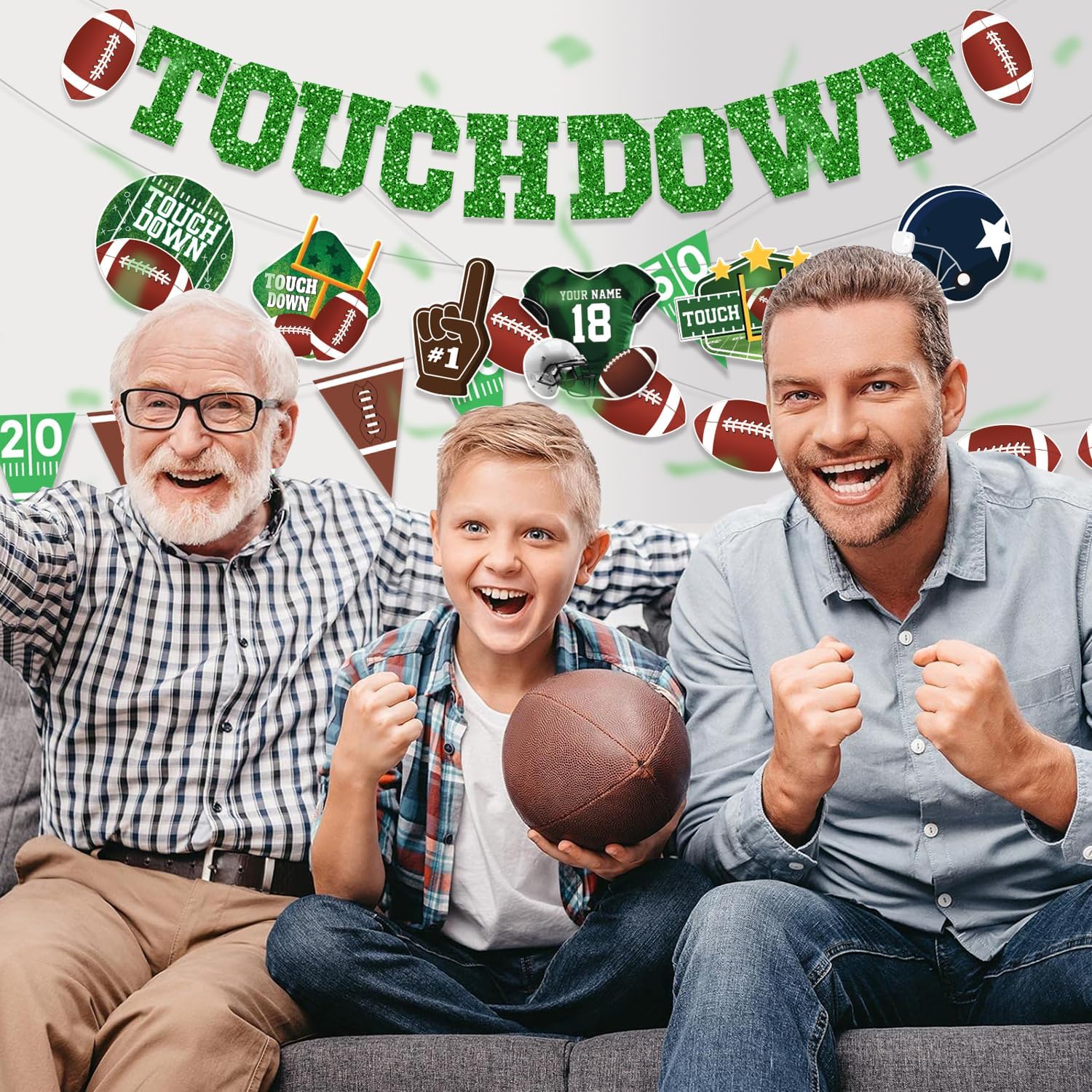 Football Party Decorations Set with 4 Banners