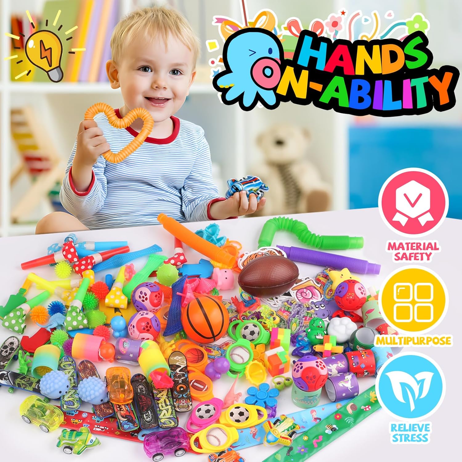 Amy Benton 200PCS Party Favors for Kids 4-12