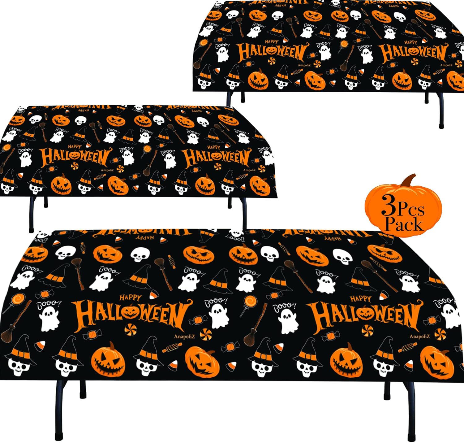 AnapoliZ Halloween Tablecloth Set 3 Pcs 54x102