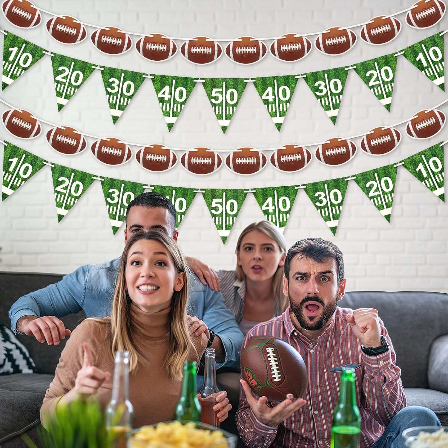 MARFOREVER Football Party Decorations 6 Pcs