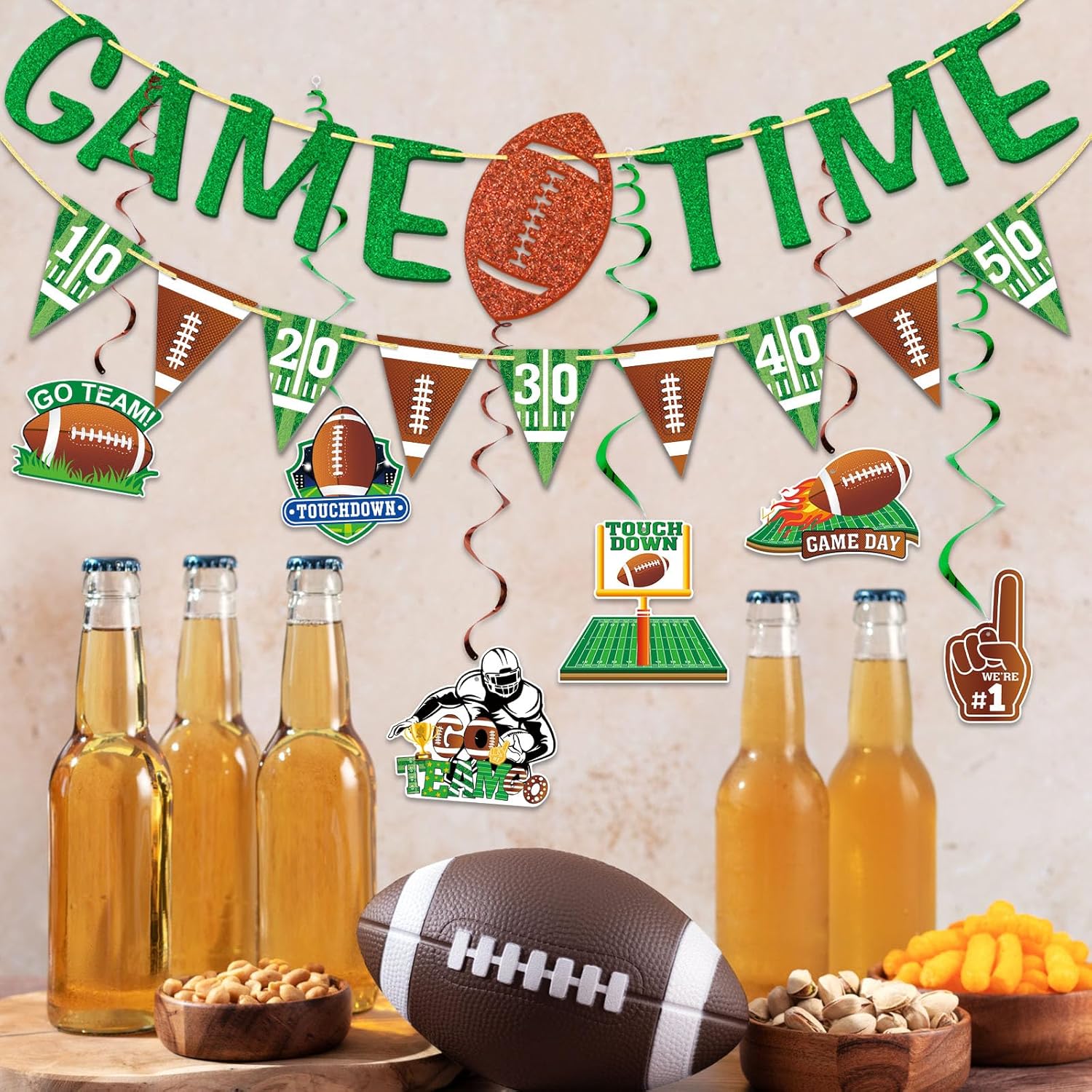 Football Time Touch Down Banner Set 10Pcs