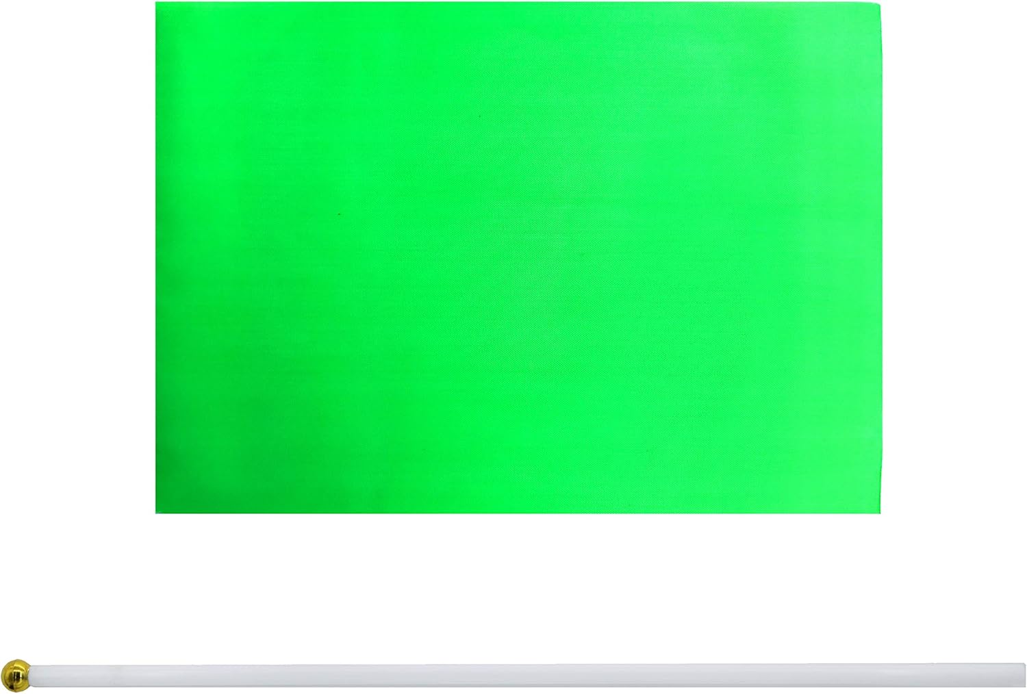 WXTWK 50 Pack Solid Green Flags for Party Decorations