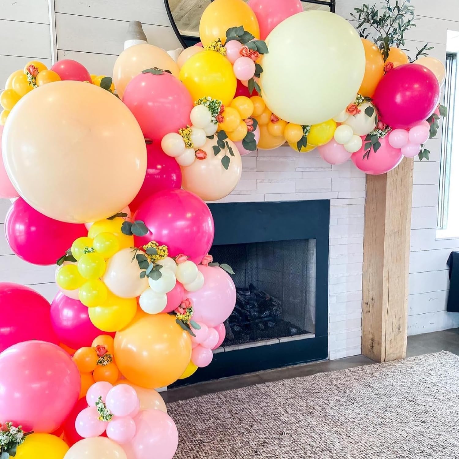 Pink and Yellow 12 Inch Balloons Decor Kit