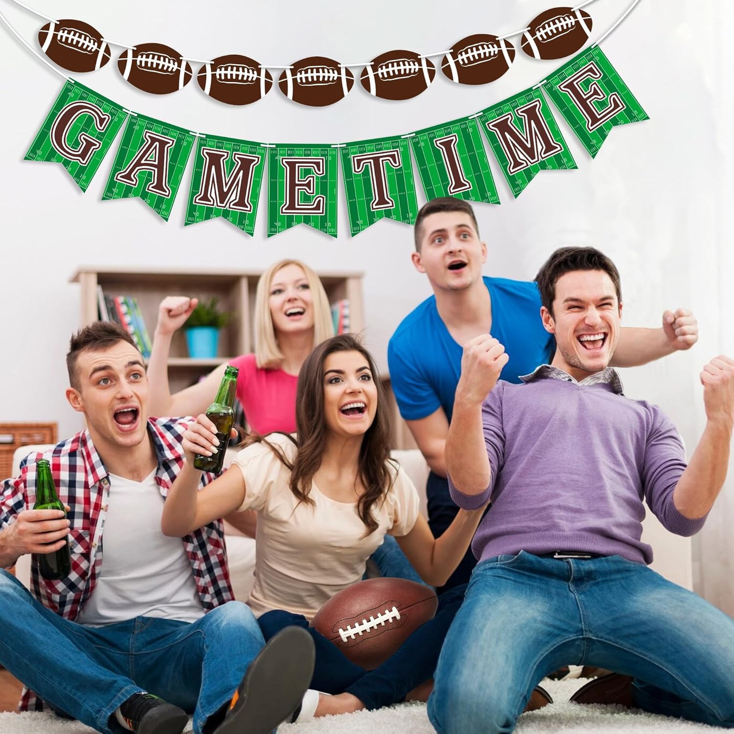 OHOME Football Party Decorations Banner