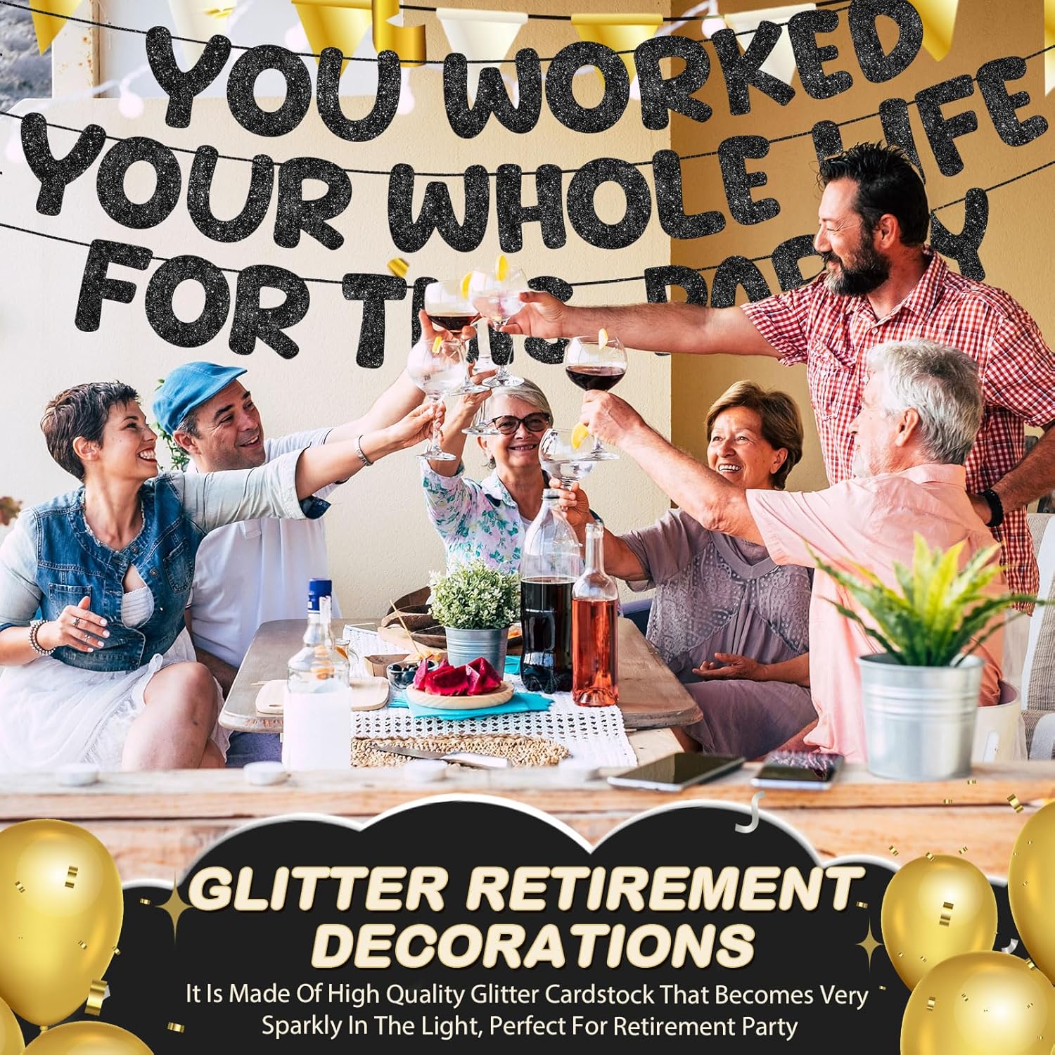Fulmoon You Worked Your Whole Life For This Party Banner Black