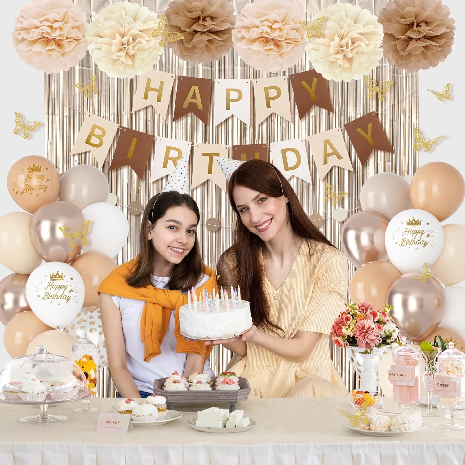 Ouddy Party Neutral Birthday Decorations Set