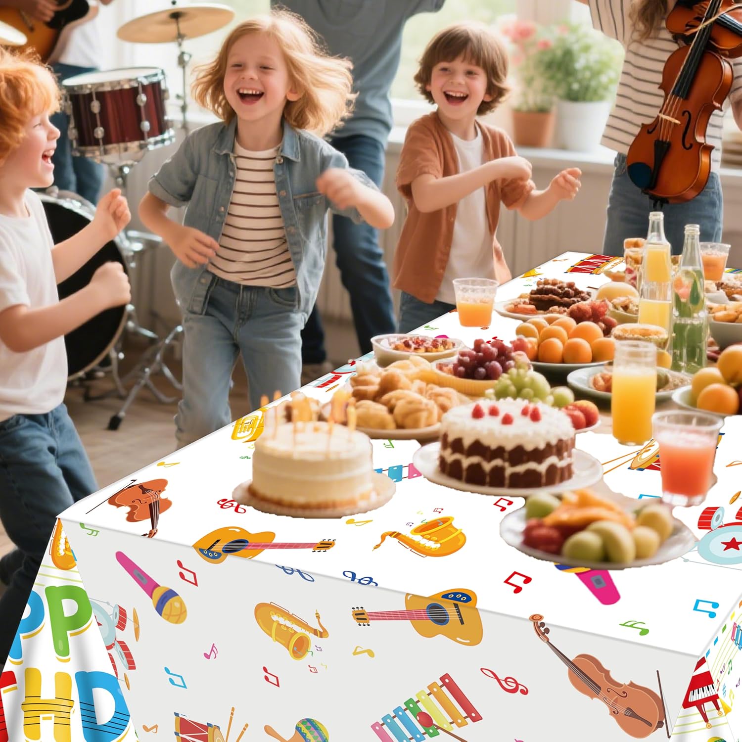 C L Cooper Life Music Instrument Tablecloths 2pcs