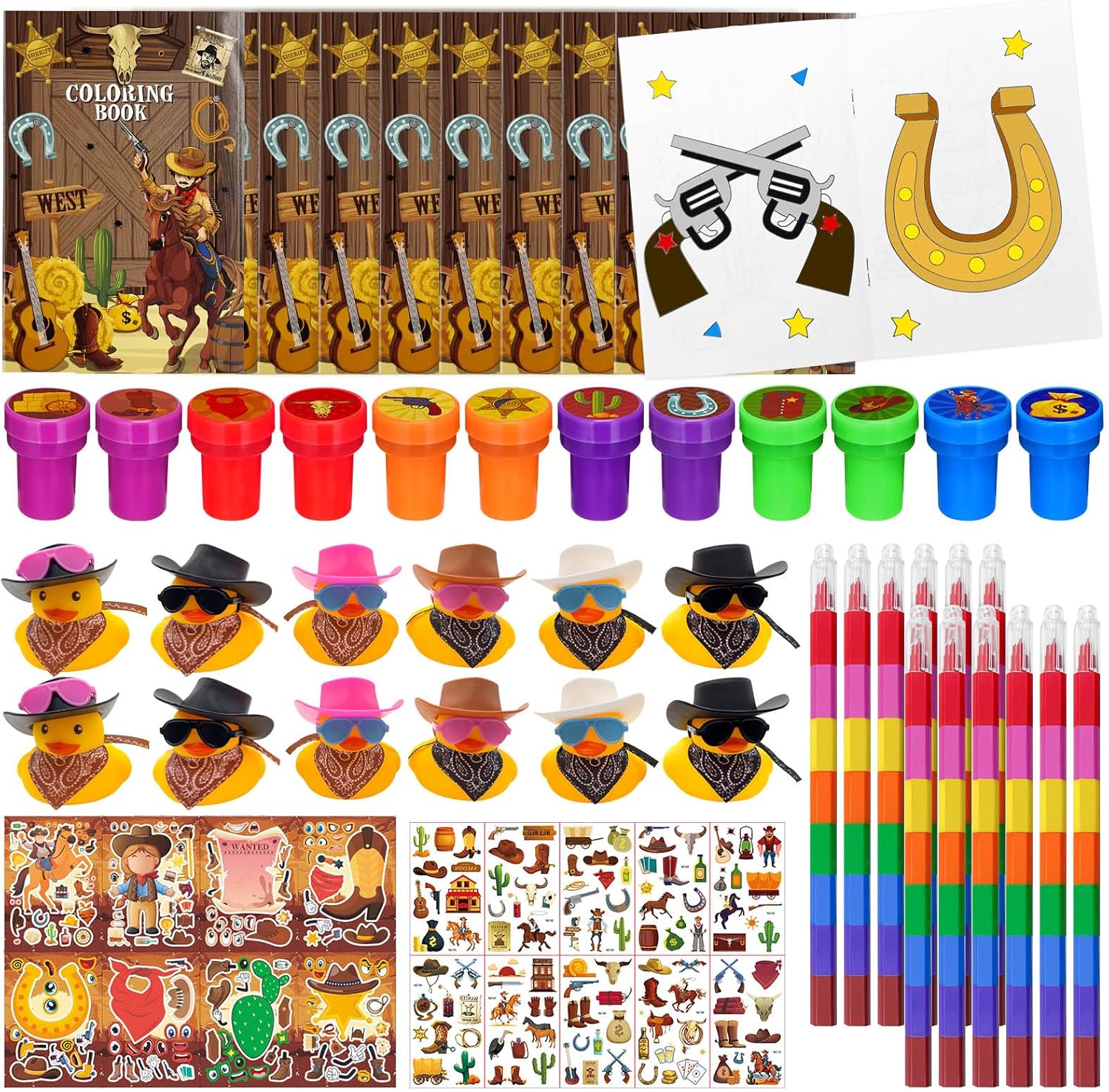 Cinrobiye 72 Pcs Western Party Favors Set