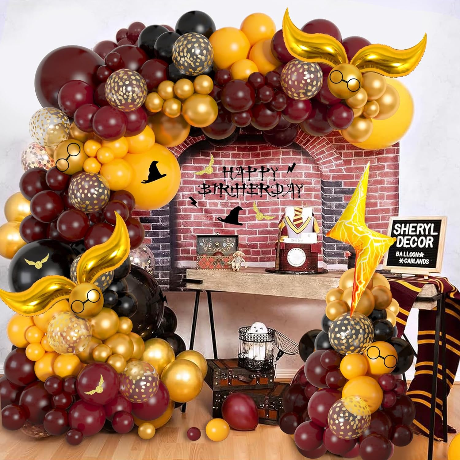 Ouddy Life Magical Wizard School Balloons Arch Kit 172pcs