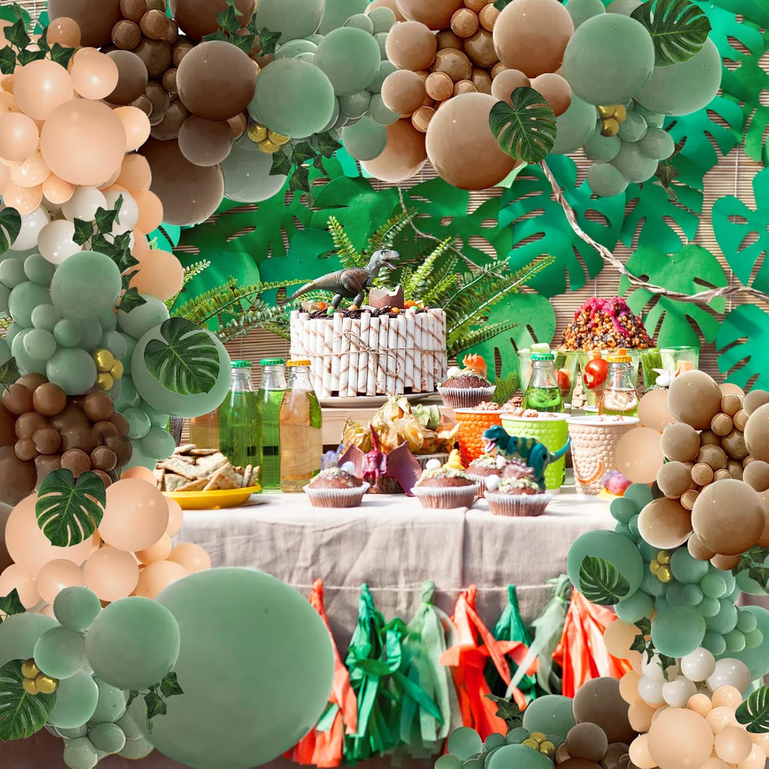 PERPAOL 148PCS Safari Balloon Garland Kit