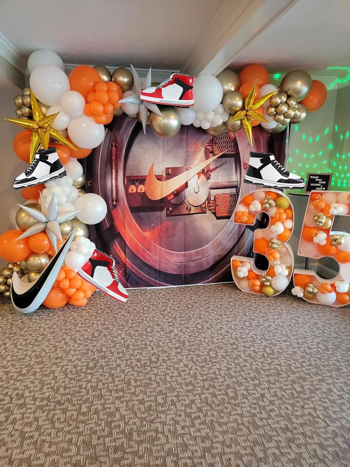 6 Piece Sports Basketball Shoes Sneaker Balloons Set