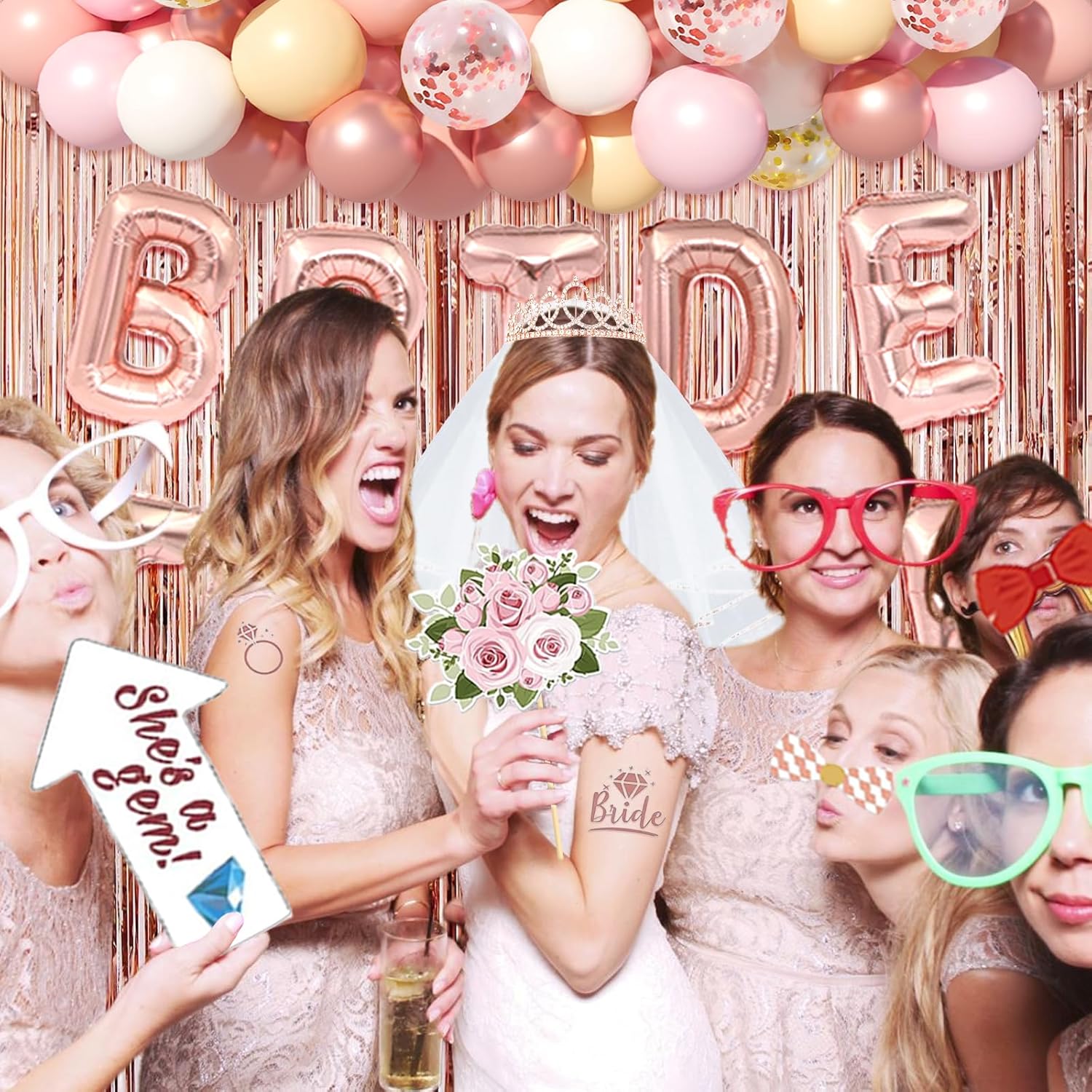 116 Pcs Bachelorette Party Decorations Set