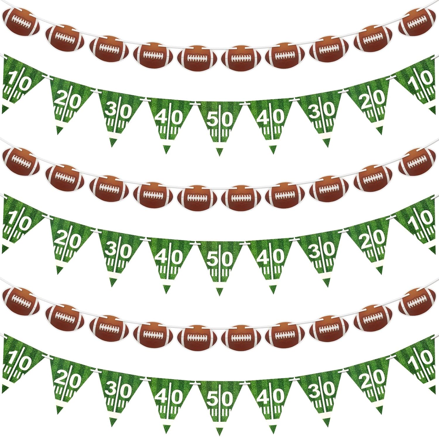 MARFOREVER Football Party Decorations 6 Pcs