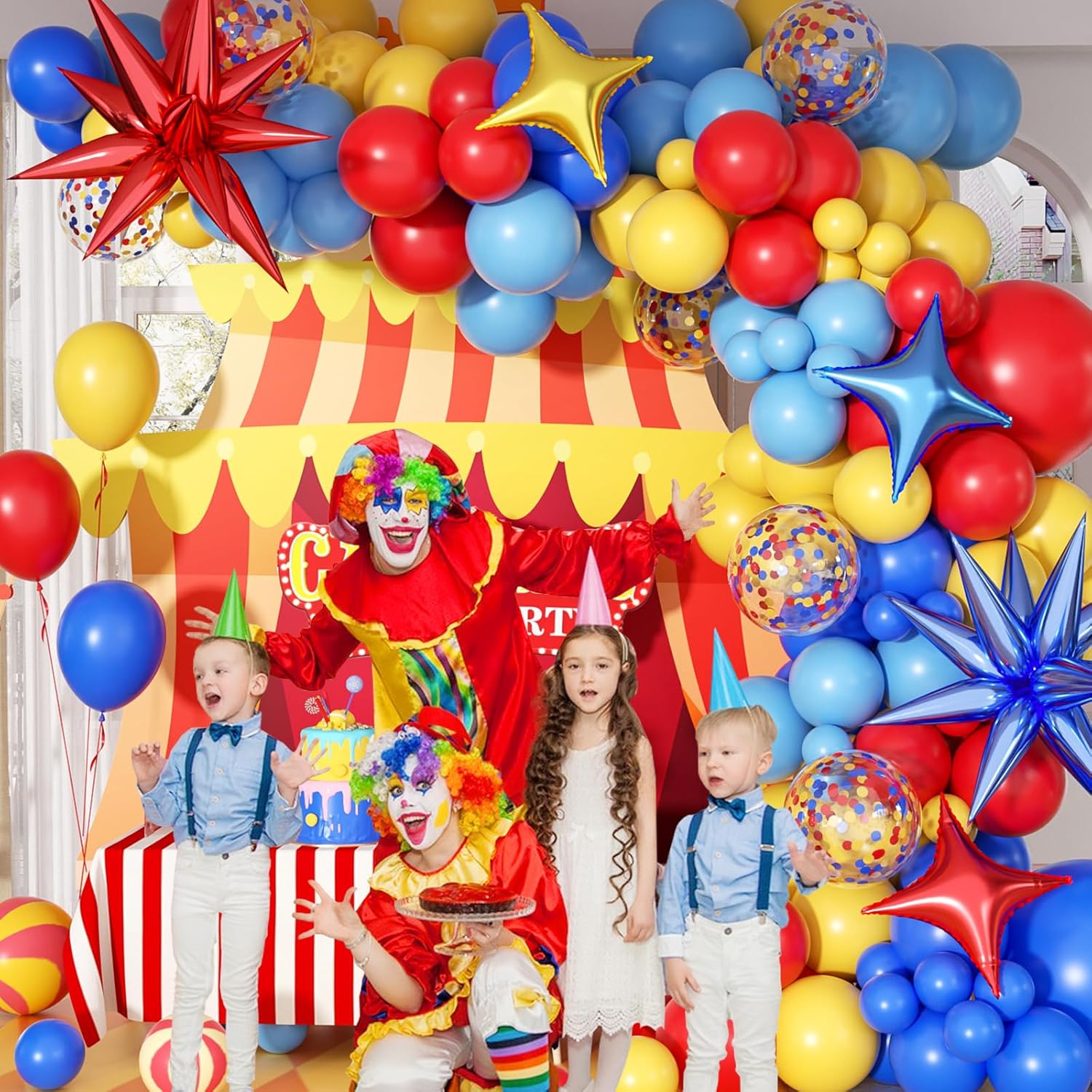125pcs Carnival Balloons for Birthday Party Decorations