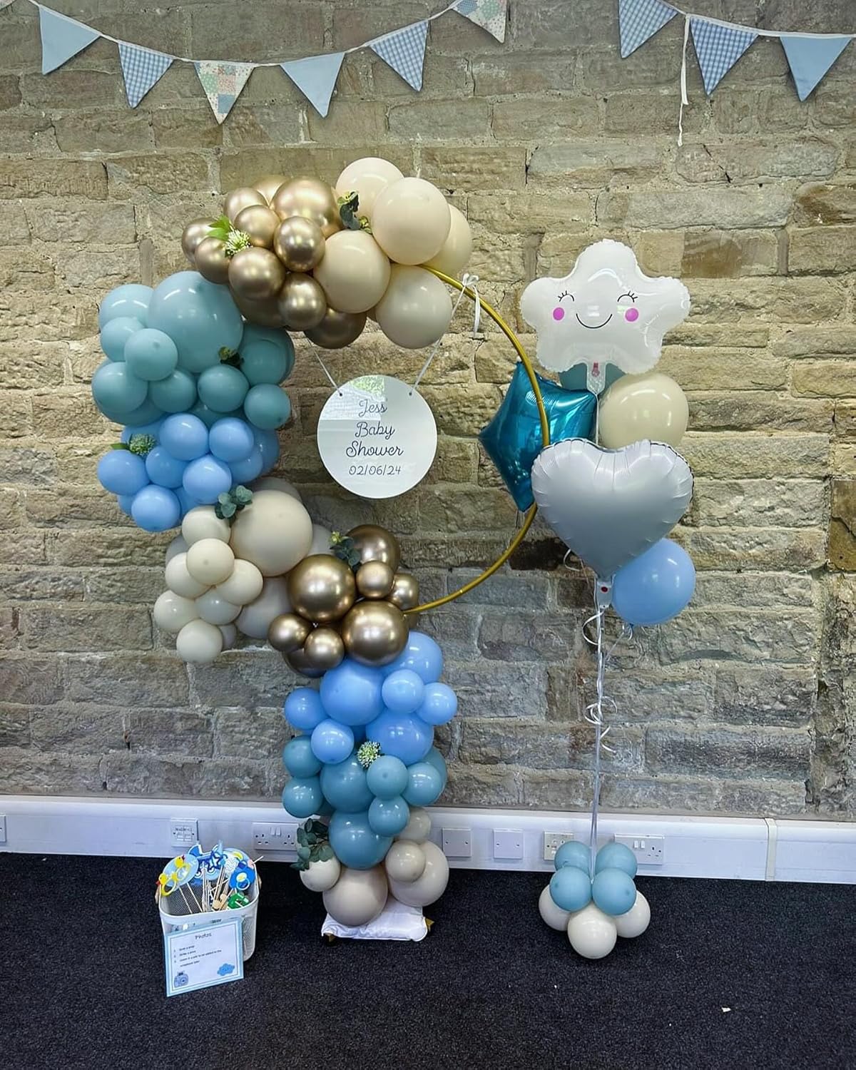 Paready 50 pcs Dusty Blue Balloons Party Decor