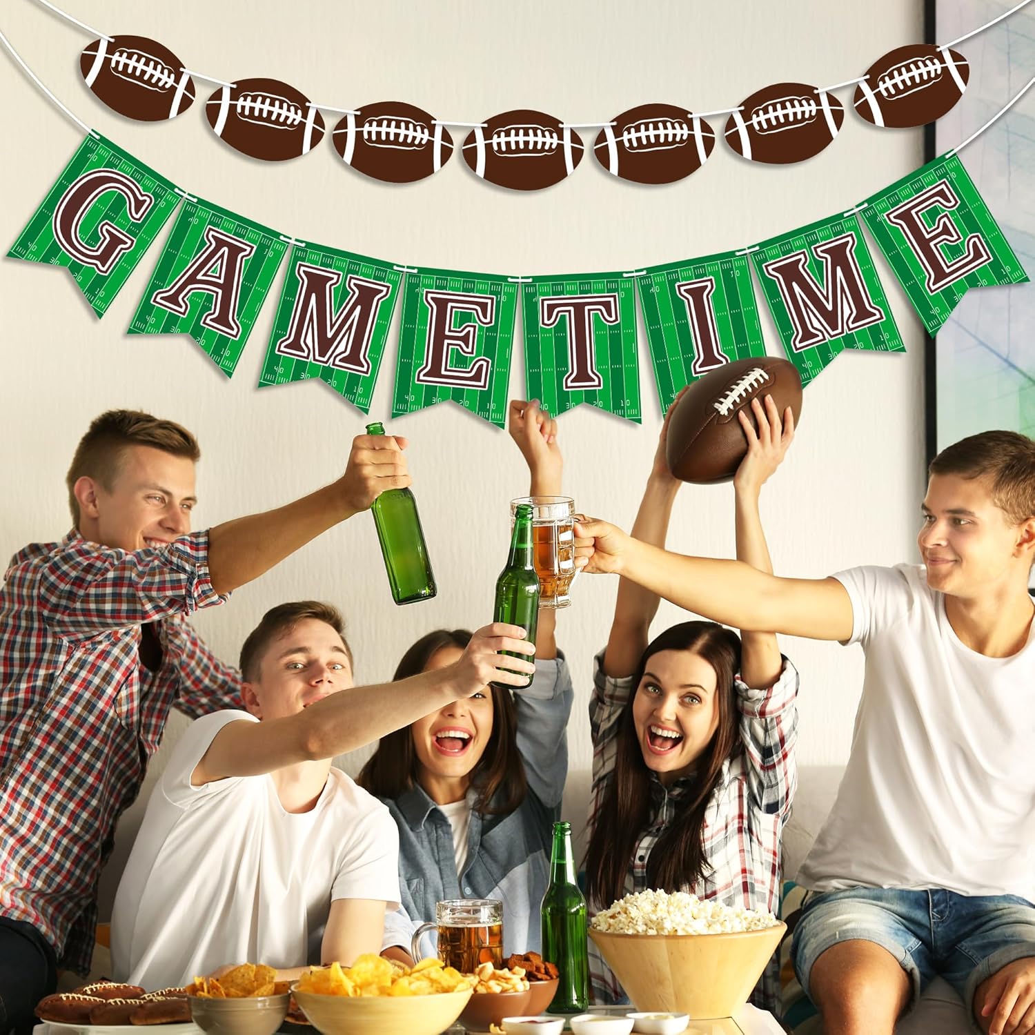 OHOME Football Party Decorations Banner