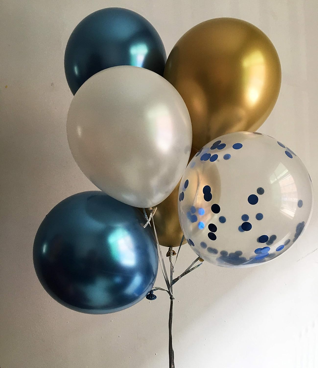 Chrome Metallic Blue Gold Balloons 50PCS Party Decor