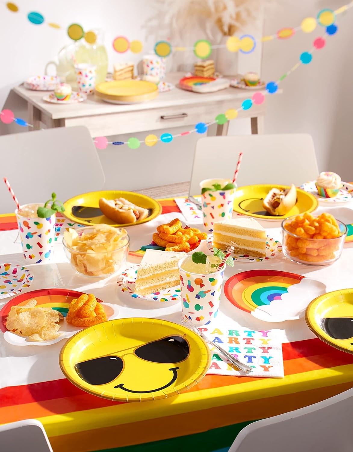 American Greetings Rainbow Dinner Plates 36 Count