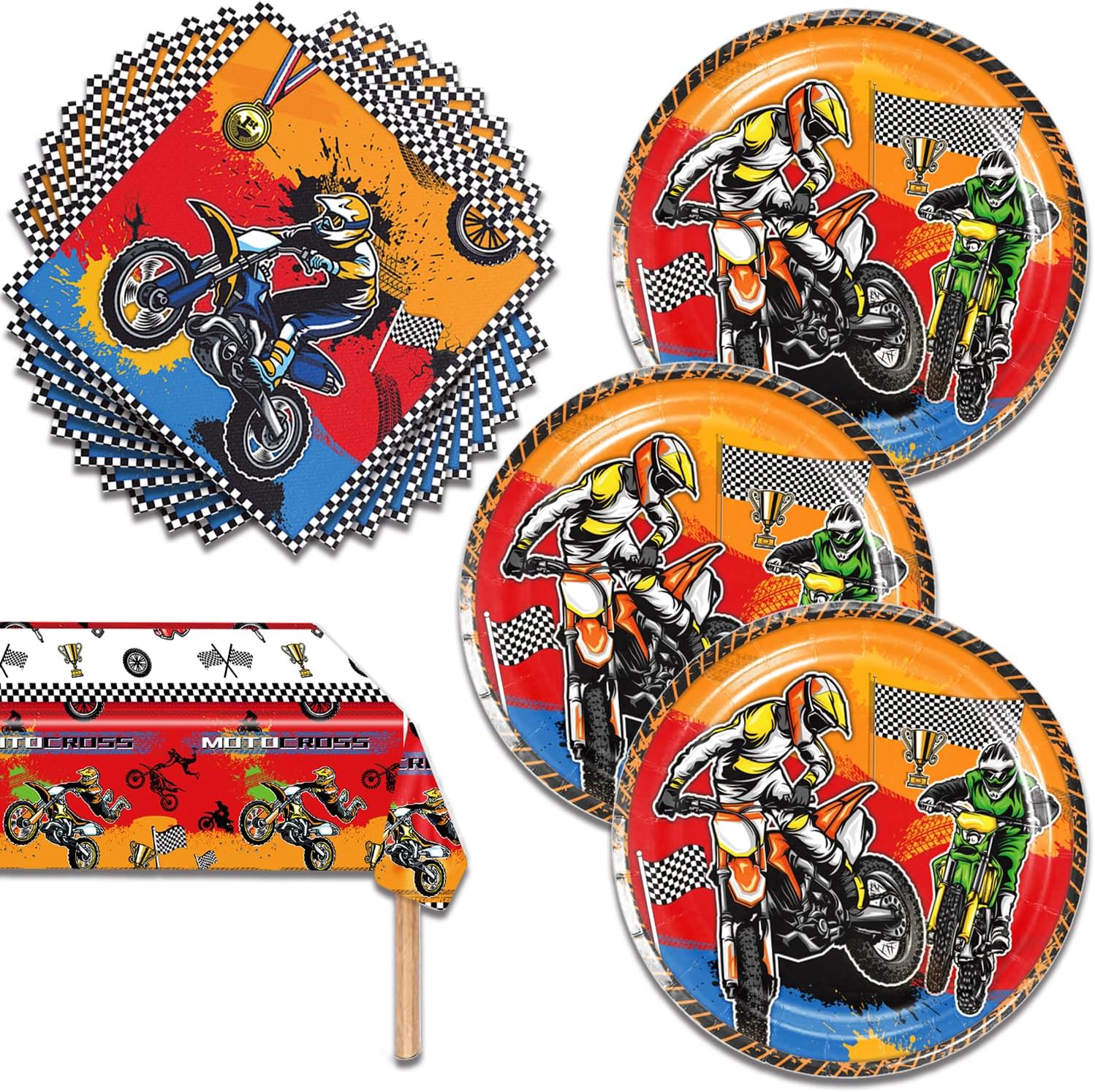 41PCS Dirt Bike Party Supplies Set for Kids