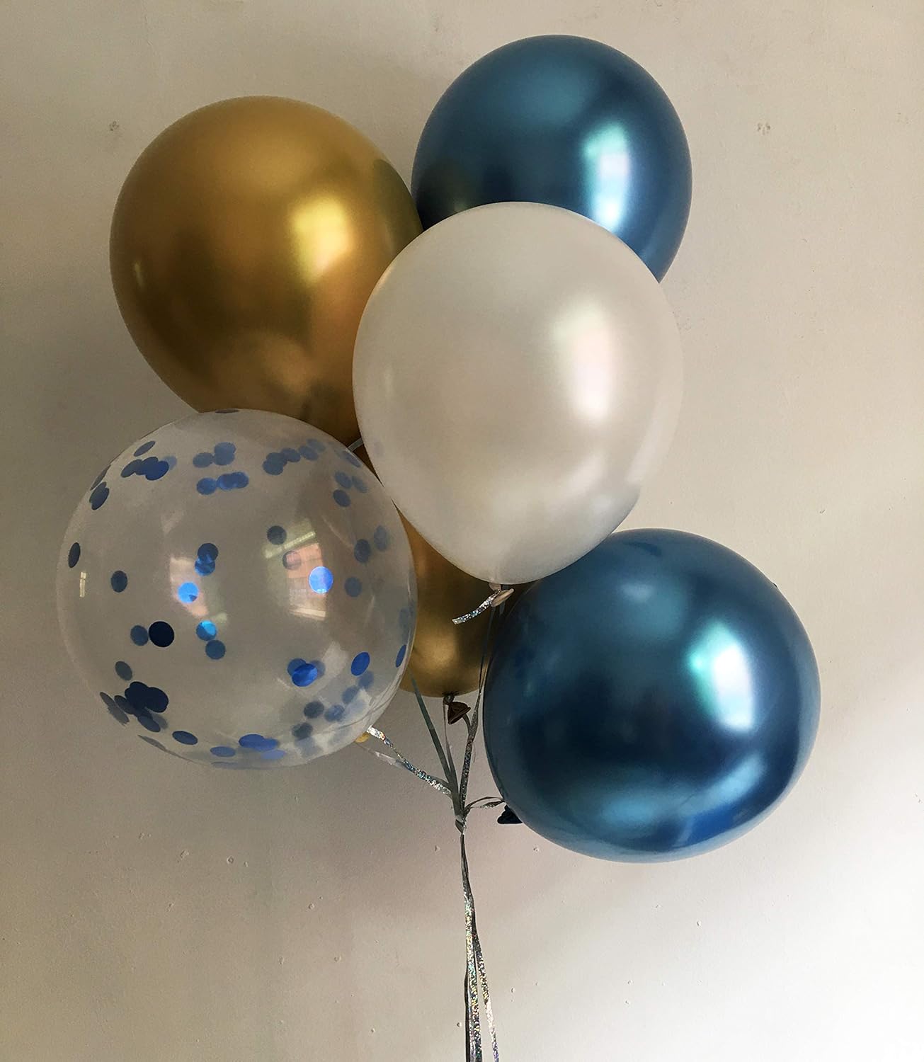Chrome Metallic Blue Gold Balloons 50PCS Party Decor