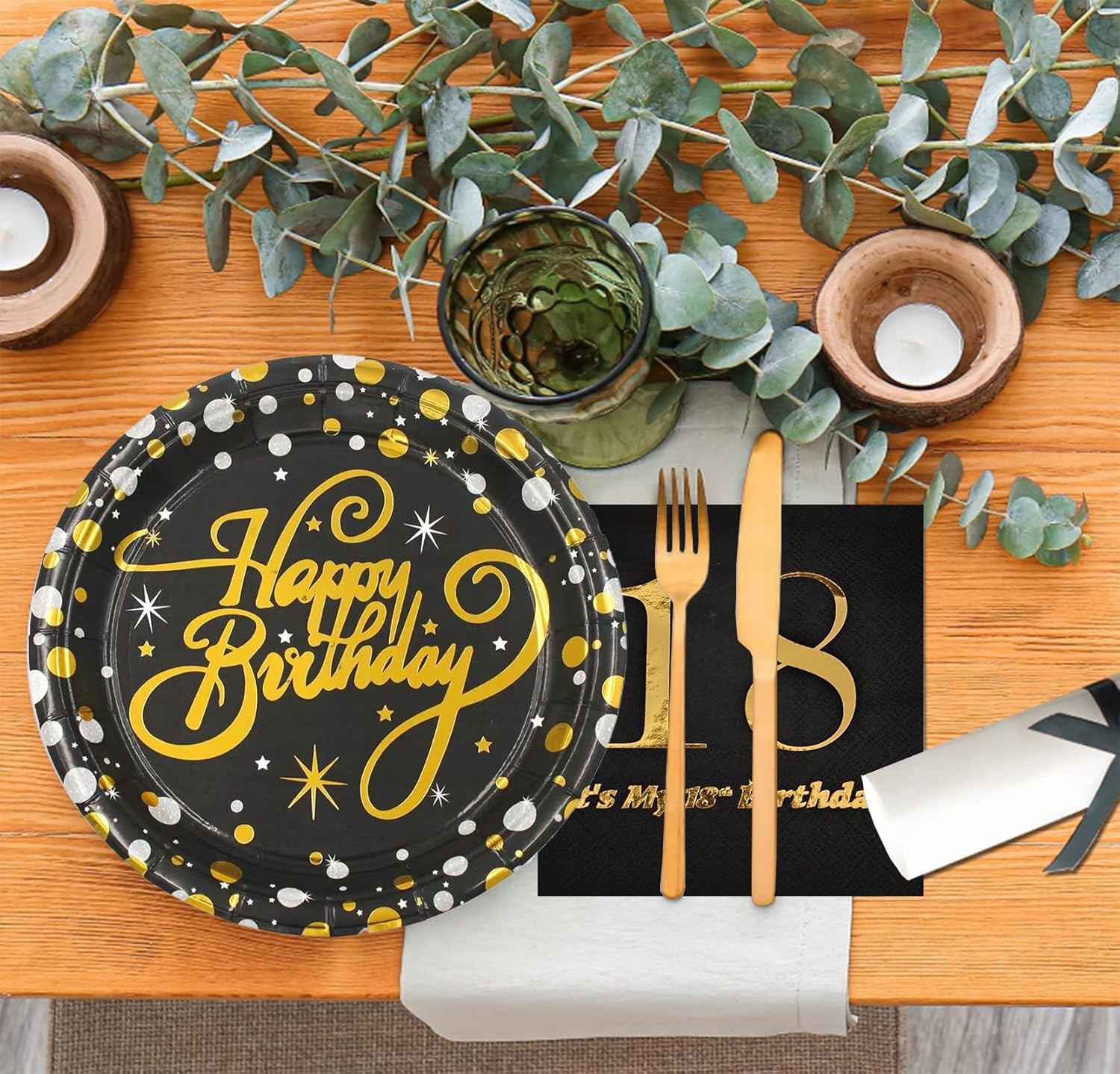 18th Birthday Decor Napkins and Plates Set