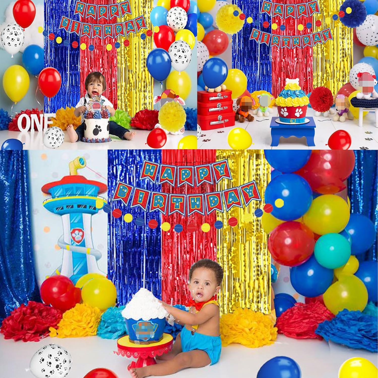 Paw Birthday Decorations Latex Balloons Kit