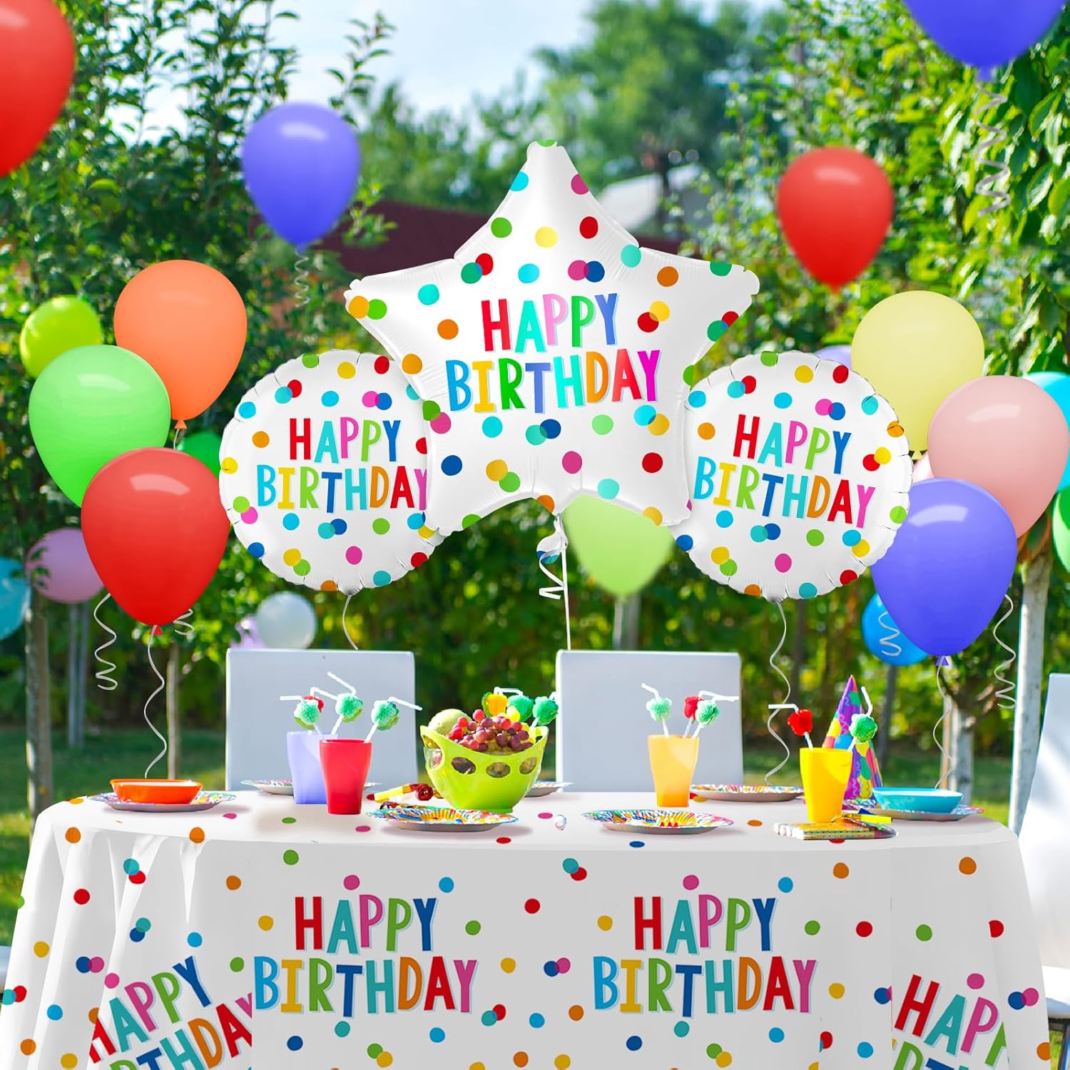 Happy Birthday Balloon Decor Kit - Foil Latex Balloons Combo