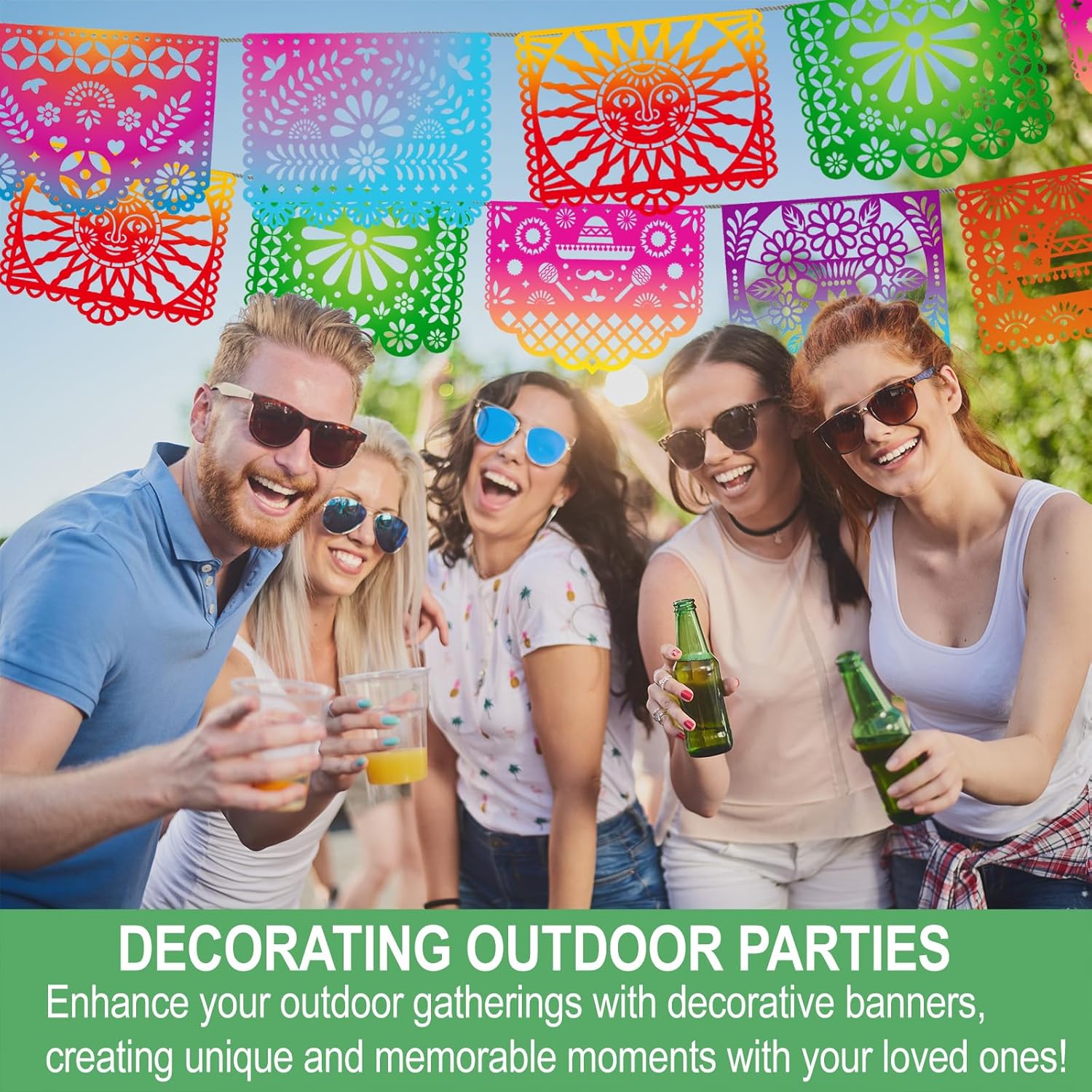 Mexican Party Banners 5 Packs 82 Ft Long