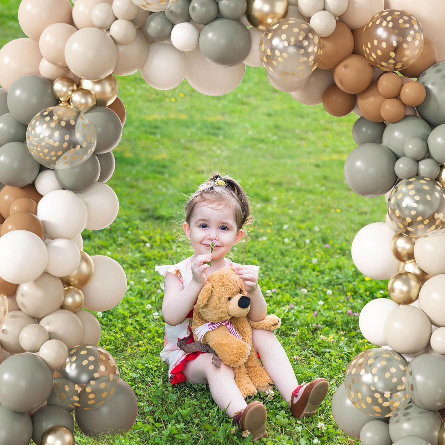 Amandir 173Pcs Dusty Green Balloon Arch Kit