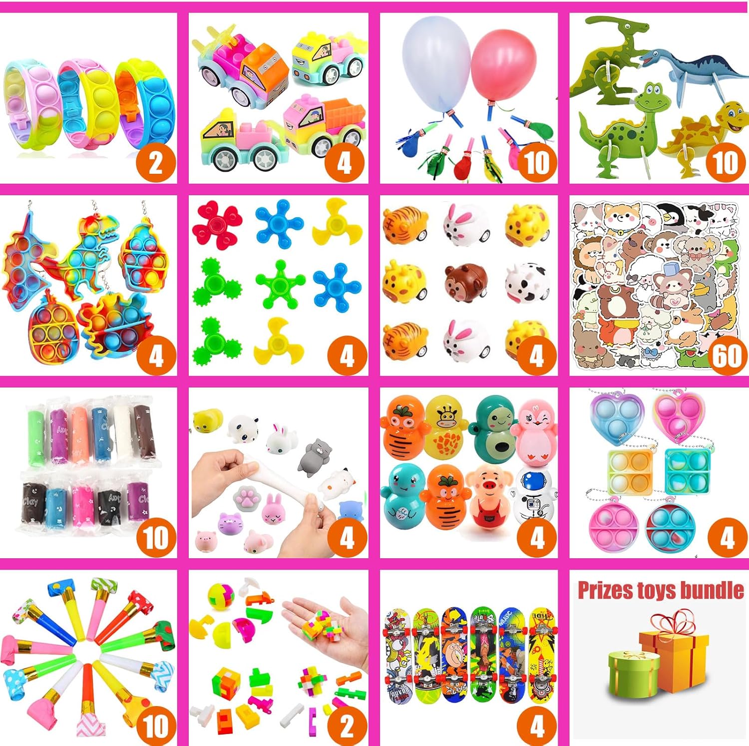 136 Pcs Multi-Item Party Favors for Kids 4-10