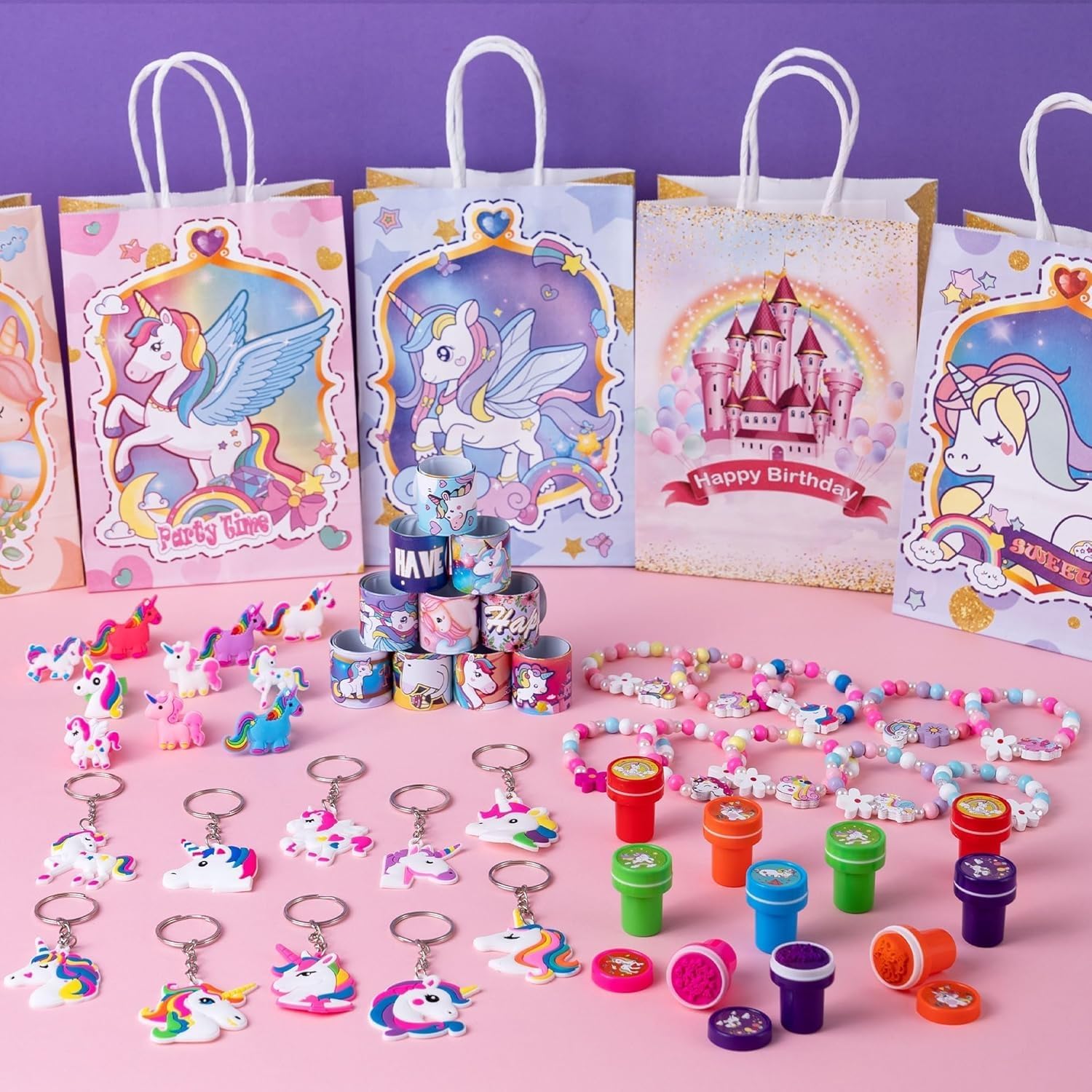 132 Pcs Party Favors Birthday Supplies Girls Bags Goodie Bags