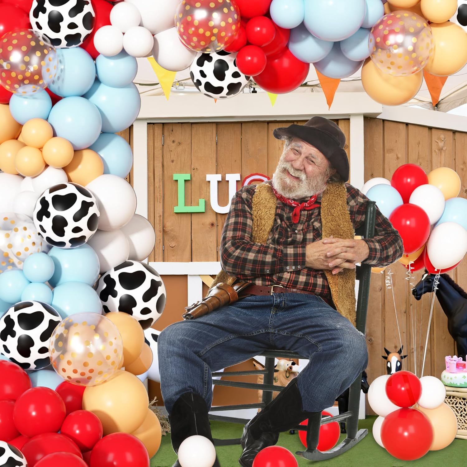 170Pcs Farm Animal Balloon Garland Arch Kit
