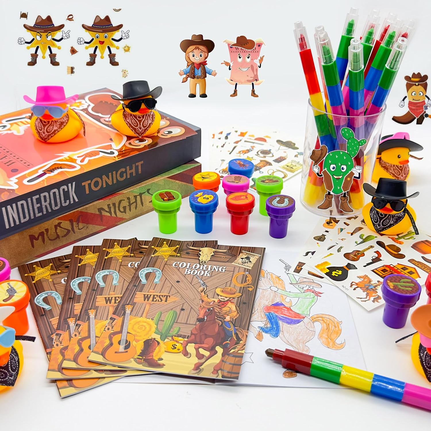 Cinrobiye 72 Pcs Western Party Favors Set