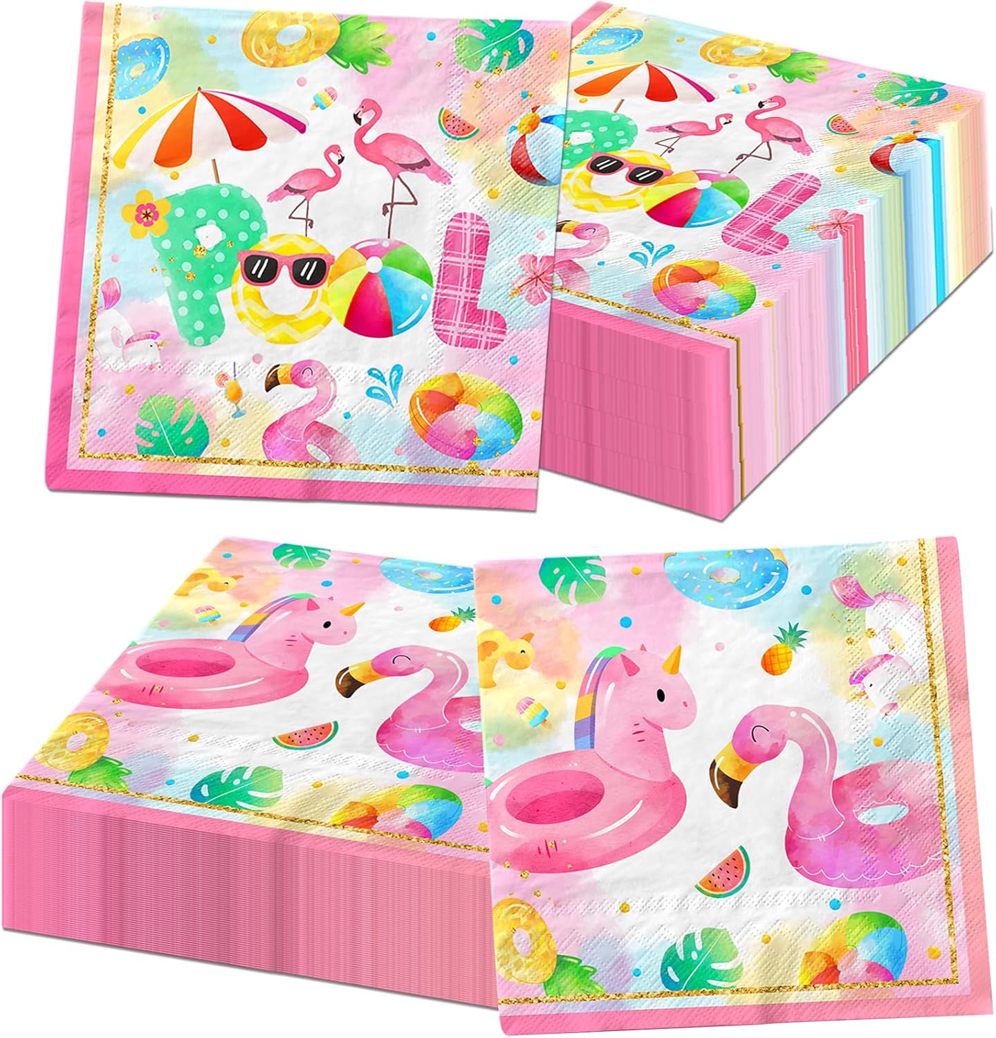 40pcs Pool Party Napkins for Summer Beach Events