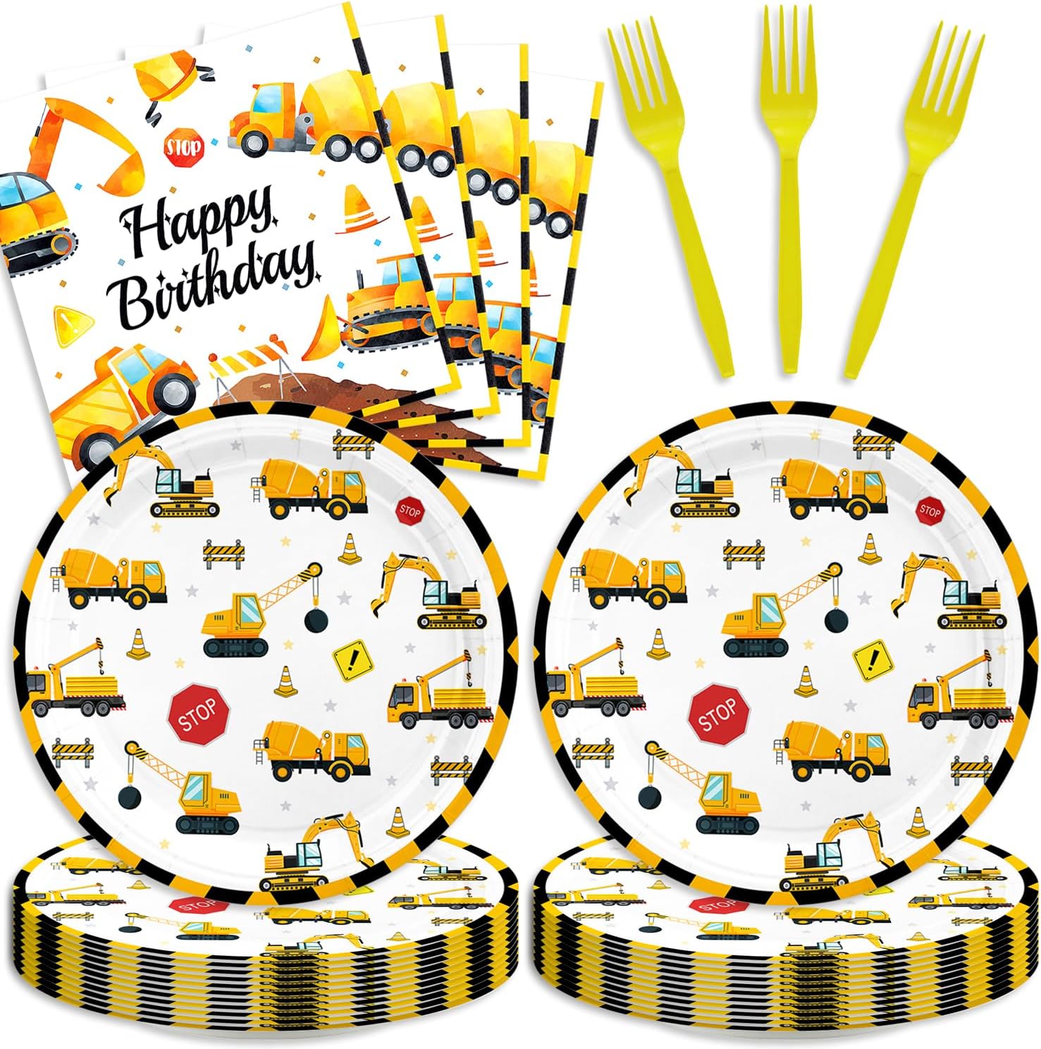 48PCS Construction Party Supplies for Kids
