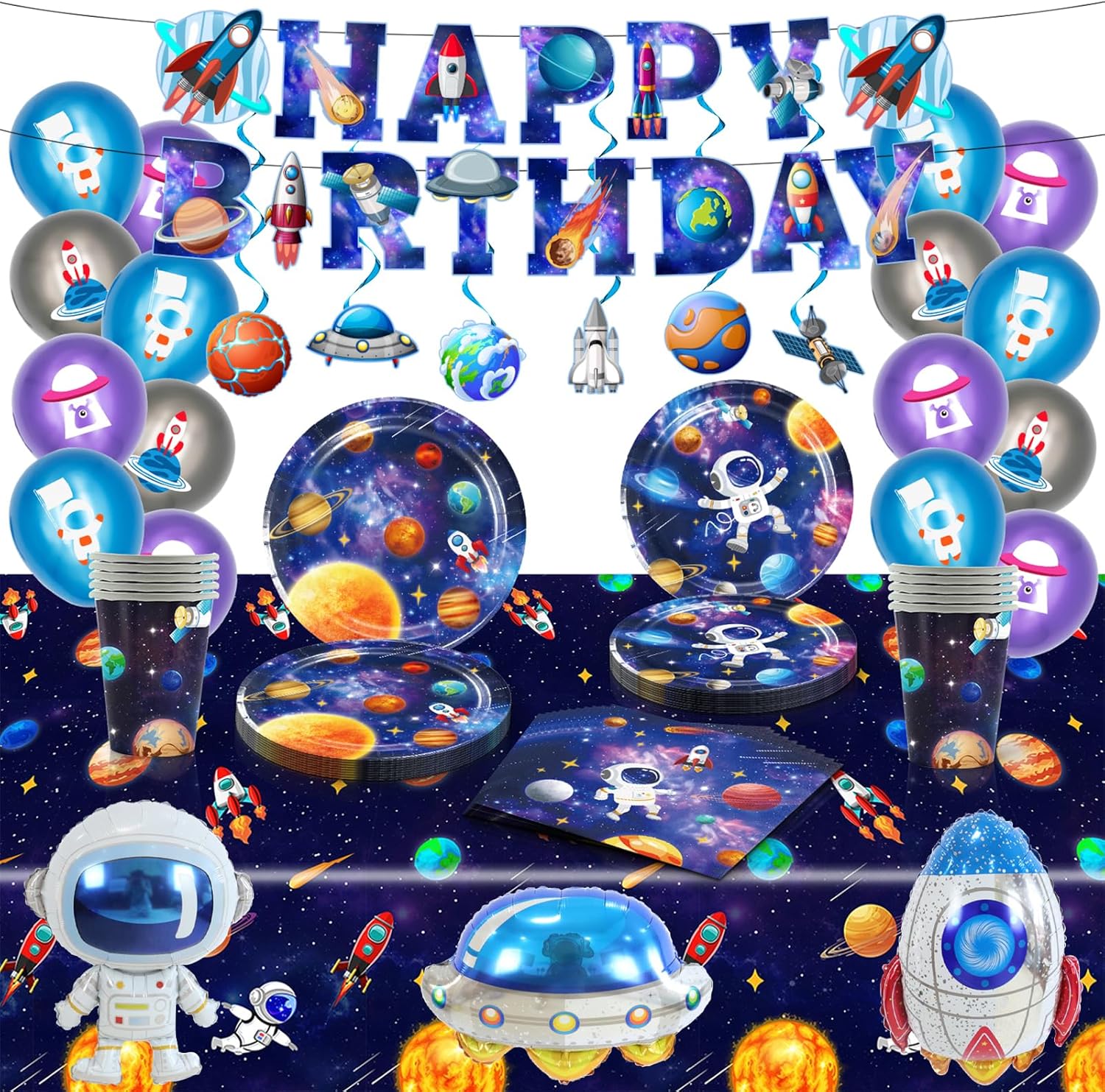 Outer Space Birthday Decor Set for Kids